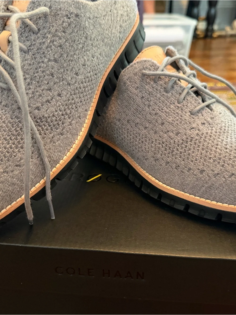 Cole Haan Men’s Zerogrand St Wool Ox Gray Lace Up Shoes size 9M